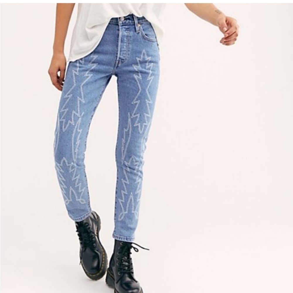 Levi’s 501® Stretch Skinny Embroidered Jeans
